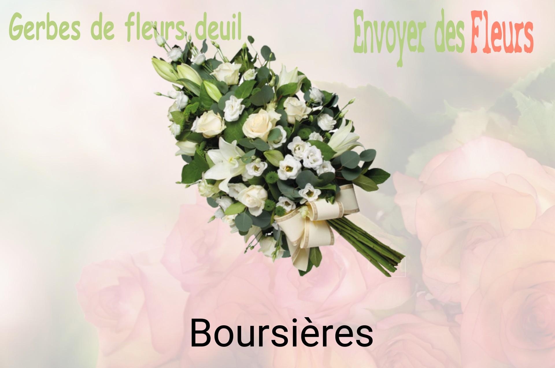 Gerbe de fleurs de deuil livrée à Boursières
